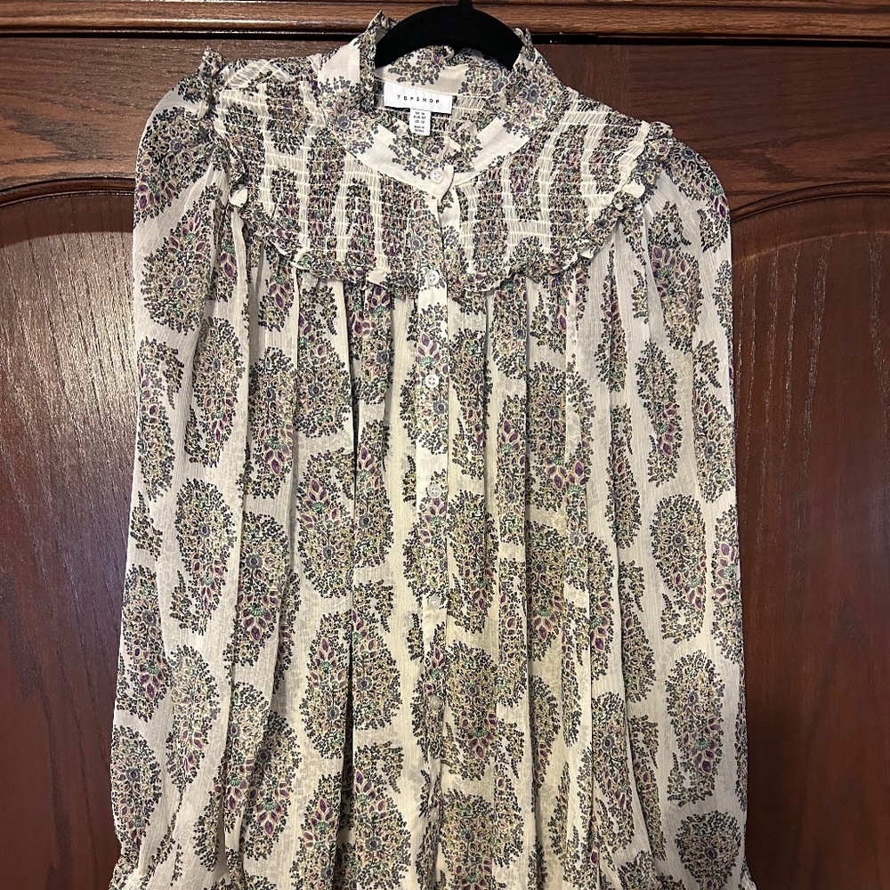 Boho floral paisley top